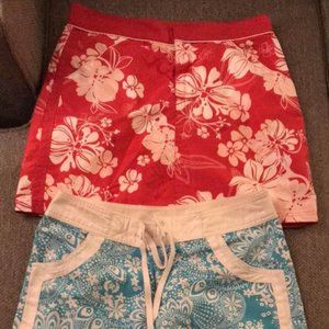 Womens Size Small Board Shorts and Board Skirt